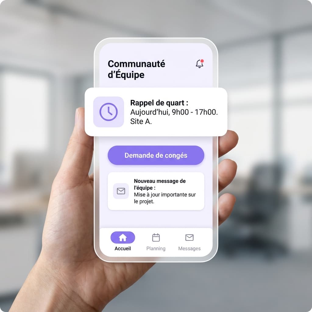 Application mobile de communication d'équipe